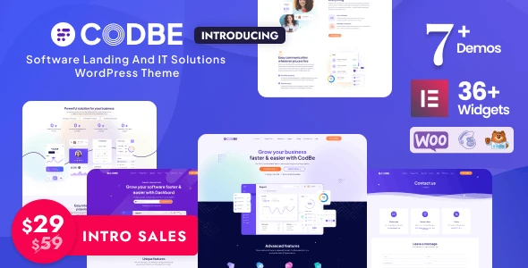 CodBe – Software Landing Page and IT Solutions WordPress Theme